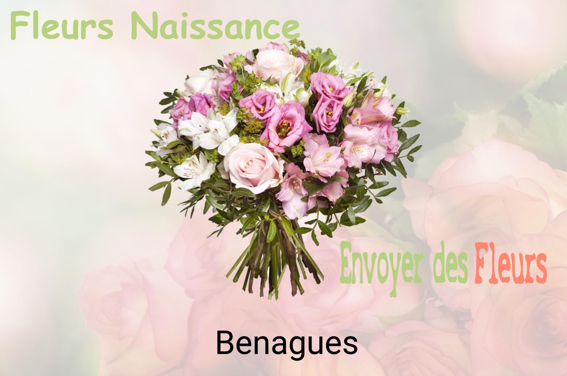 Bouquet de fleurs de naissance livré à Benagues